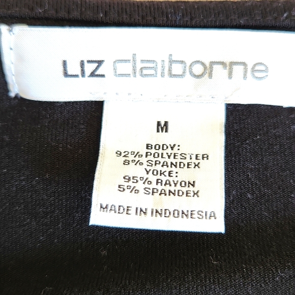 Liz Claiborne, Women's, M, w  Black then White and Black Waves Make a Offer - Picture 5 of 5